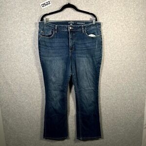 Riders By Lee Jeans Womens 18P Blue Denim Cotton Stretch Mid Rise Bootcut Leg